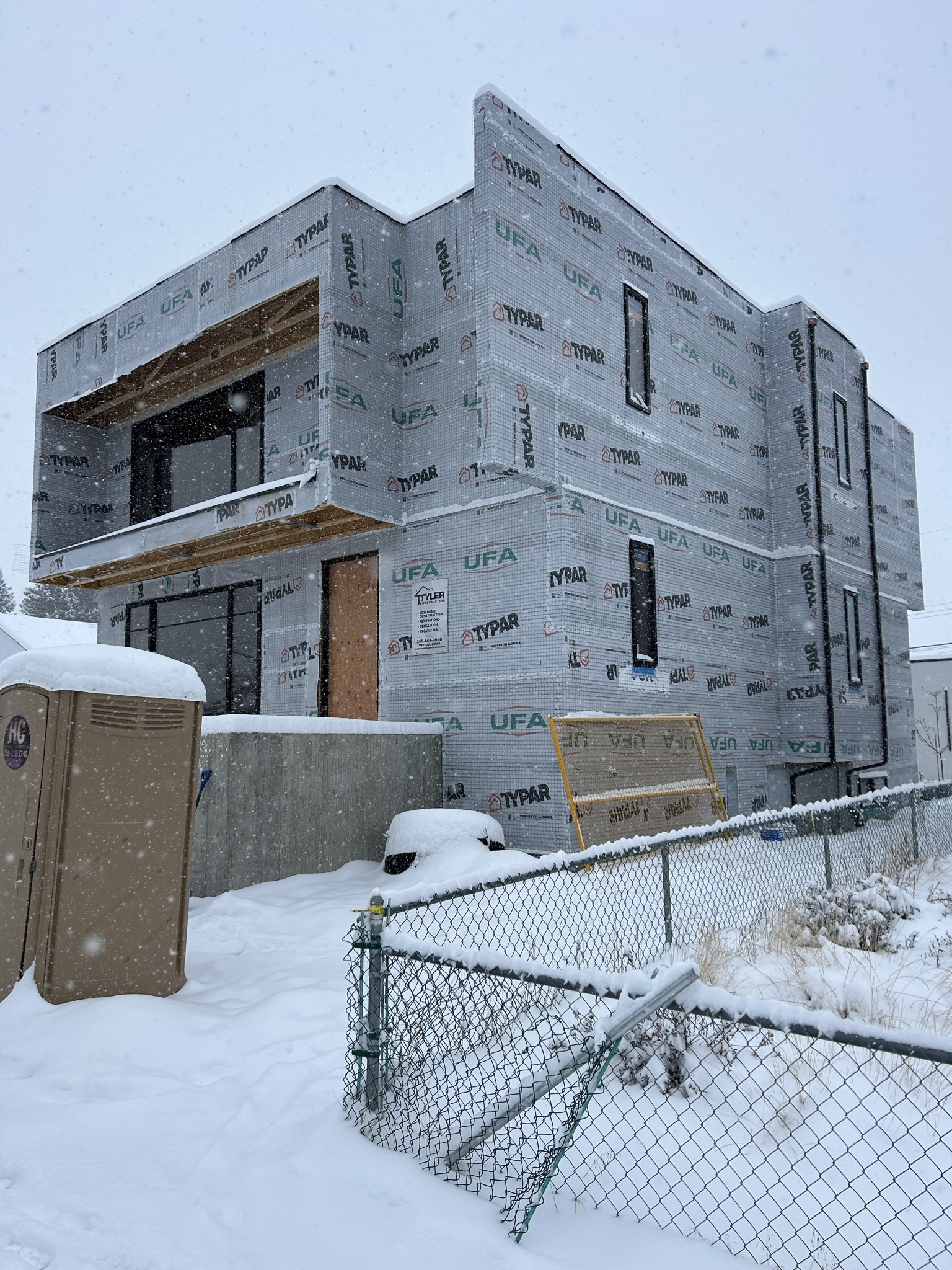 framed house exterior sheathing