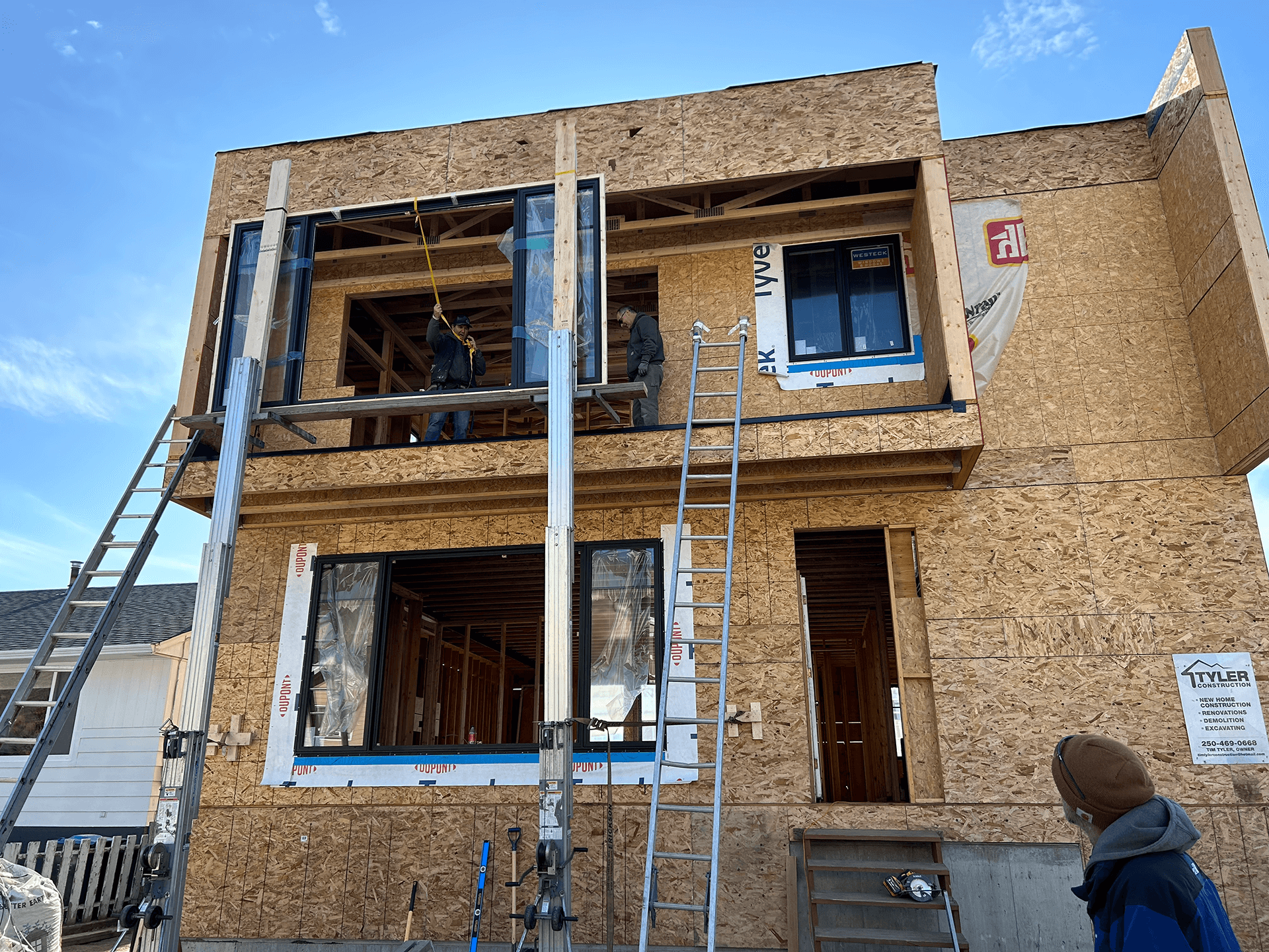 framed house exterior sheathing